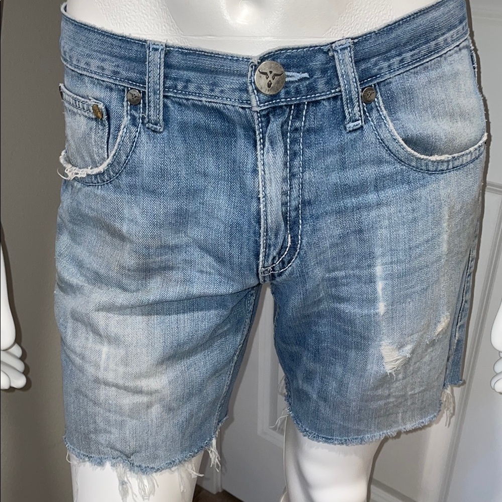 Wrangler 20X Distressed Denim Shorts